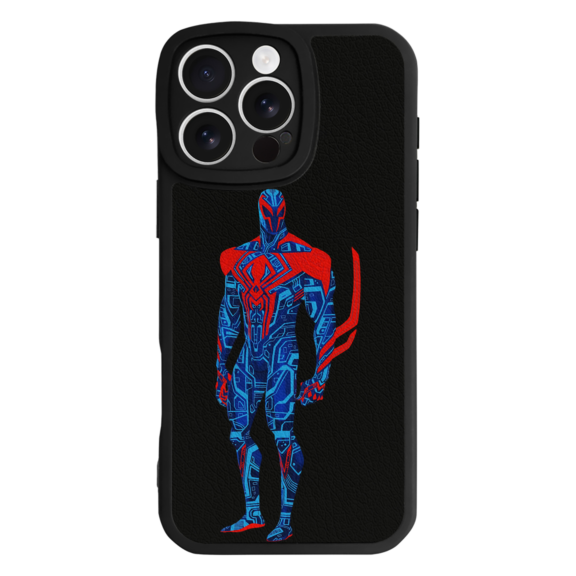 Spider Man スパイダーマン 【iPhone 16シリーズ対応】シリコンスマホケース（レザー調） 材質：シリコン